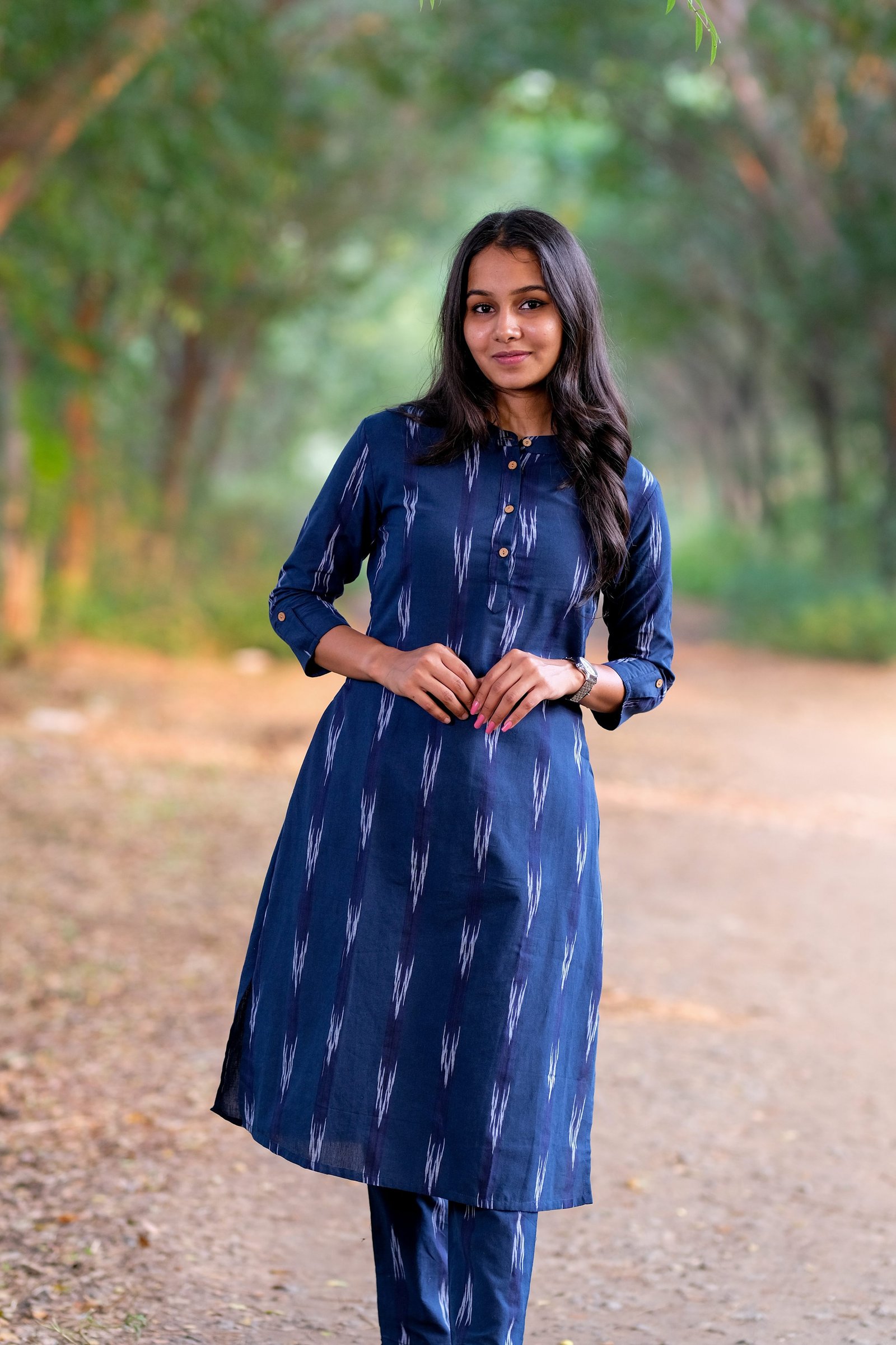 Ikkat Blue Co-ord