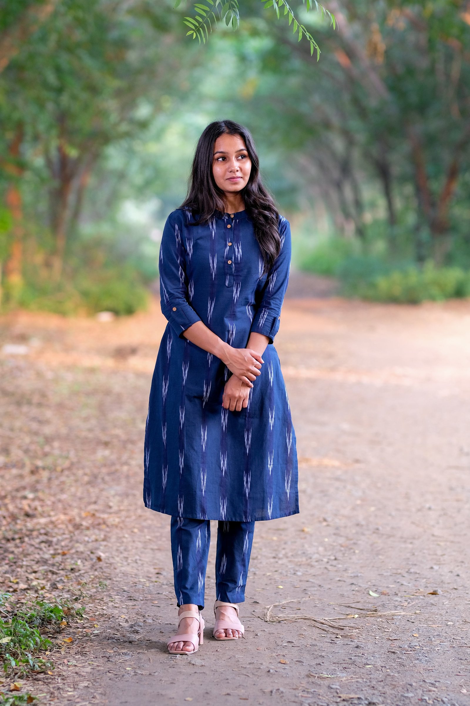 Ikkat Blue Co-ord