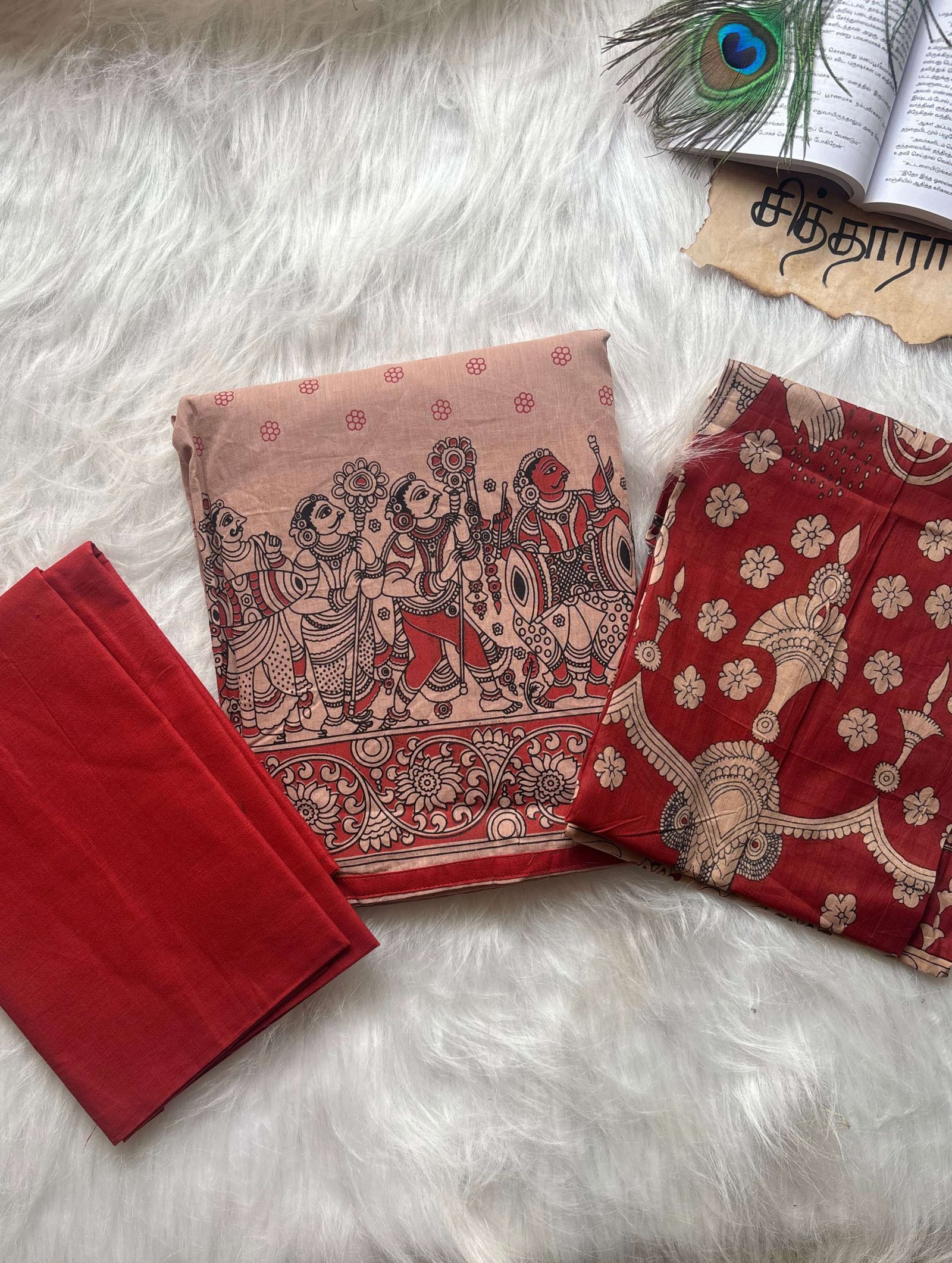 Sengaaviyam Salwar Sets (Unstitched)