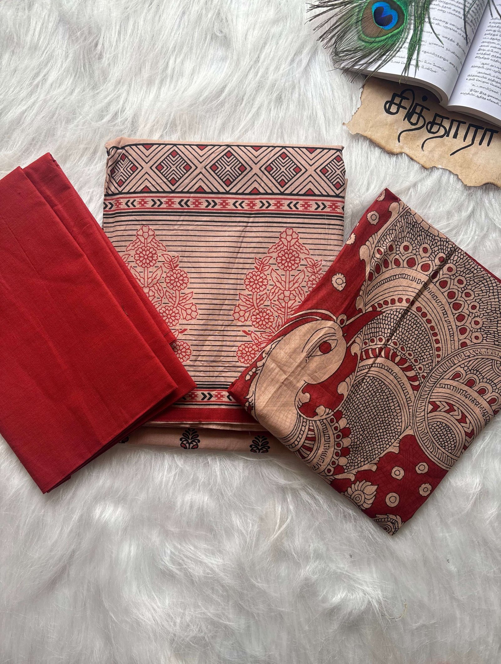 Sengaaviyam Salwar Sets (Unstitched)