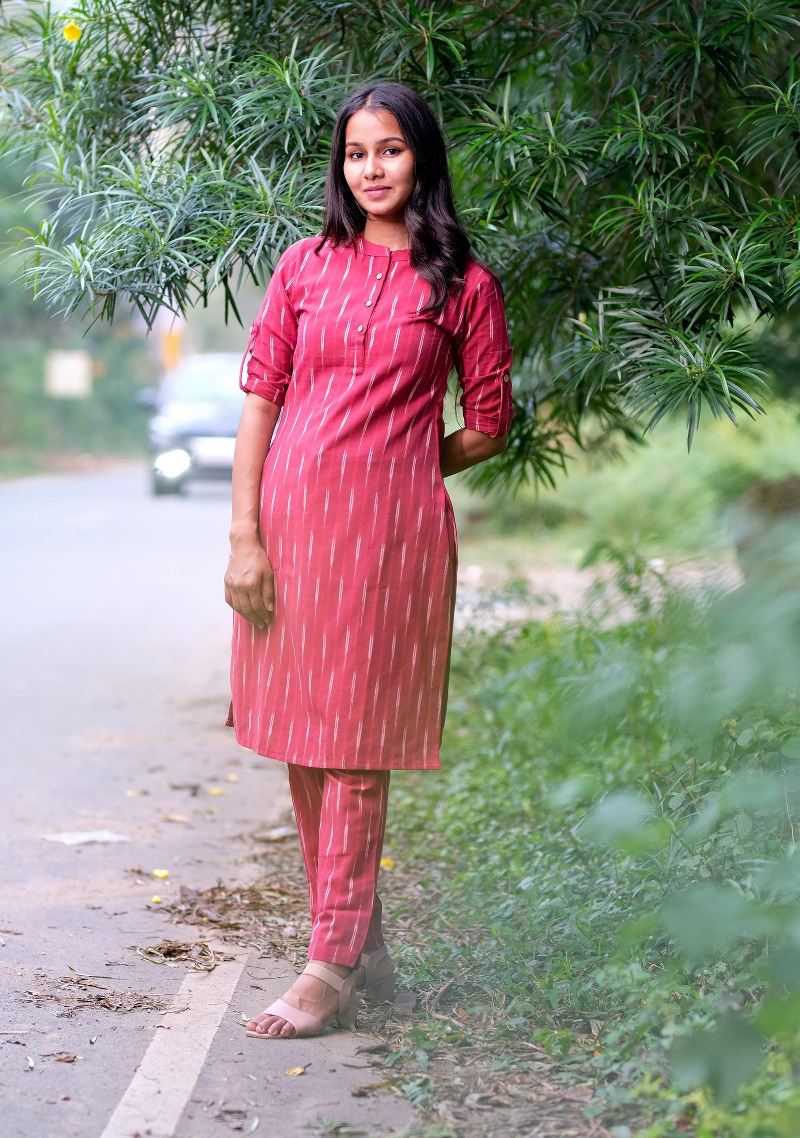 Red Ikkat Co-ord 