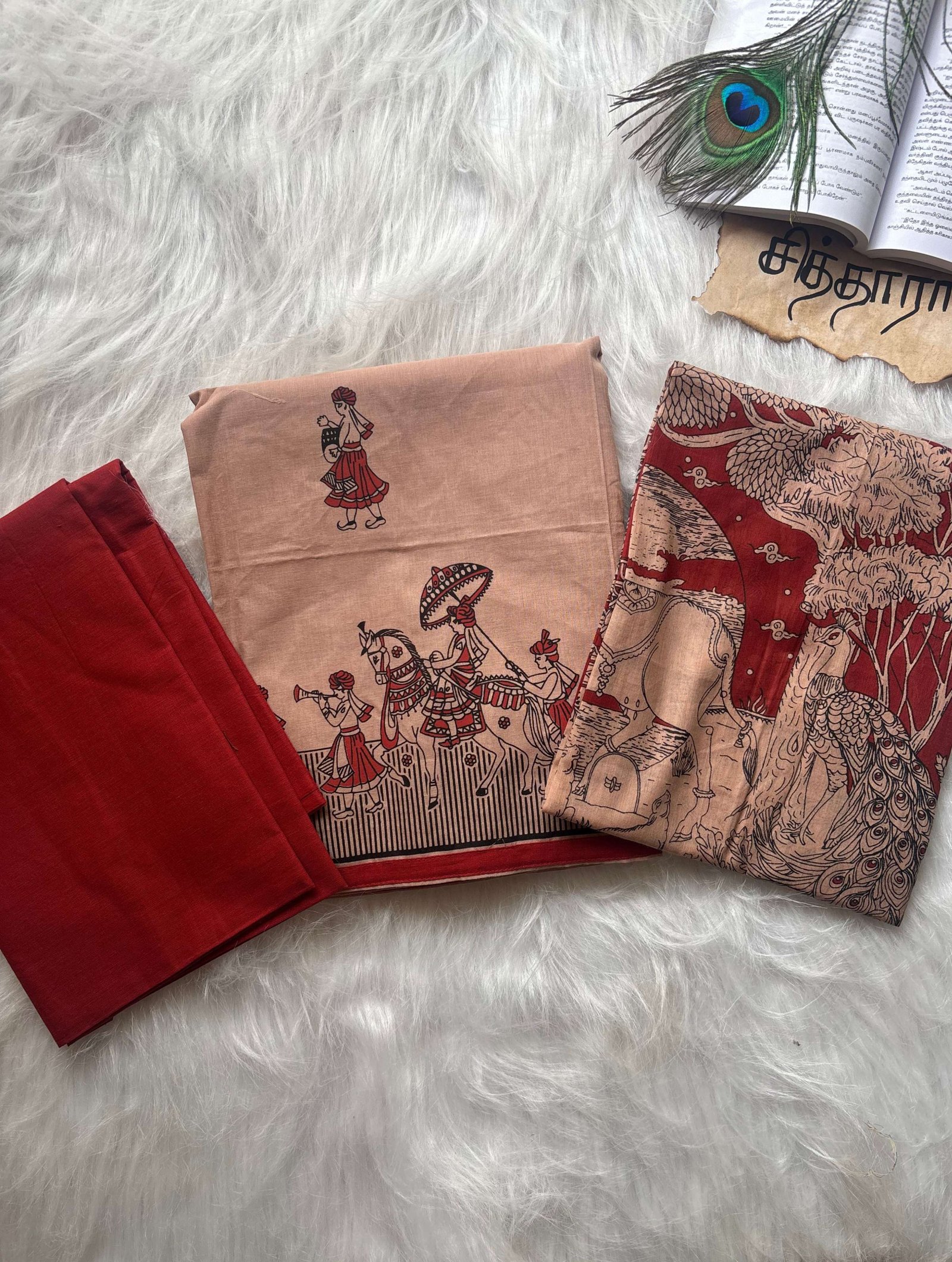 Sengaaviyam Salwar Sets (Unstitched)