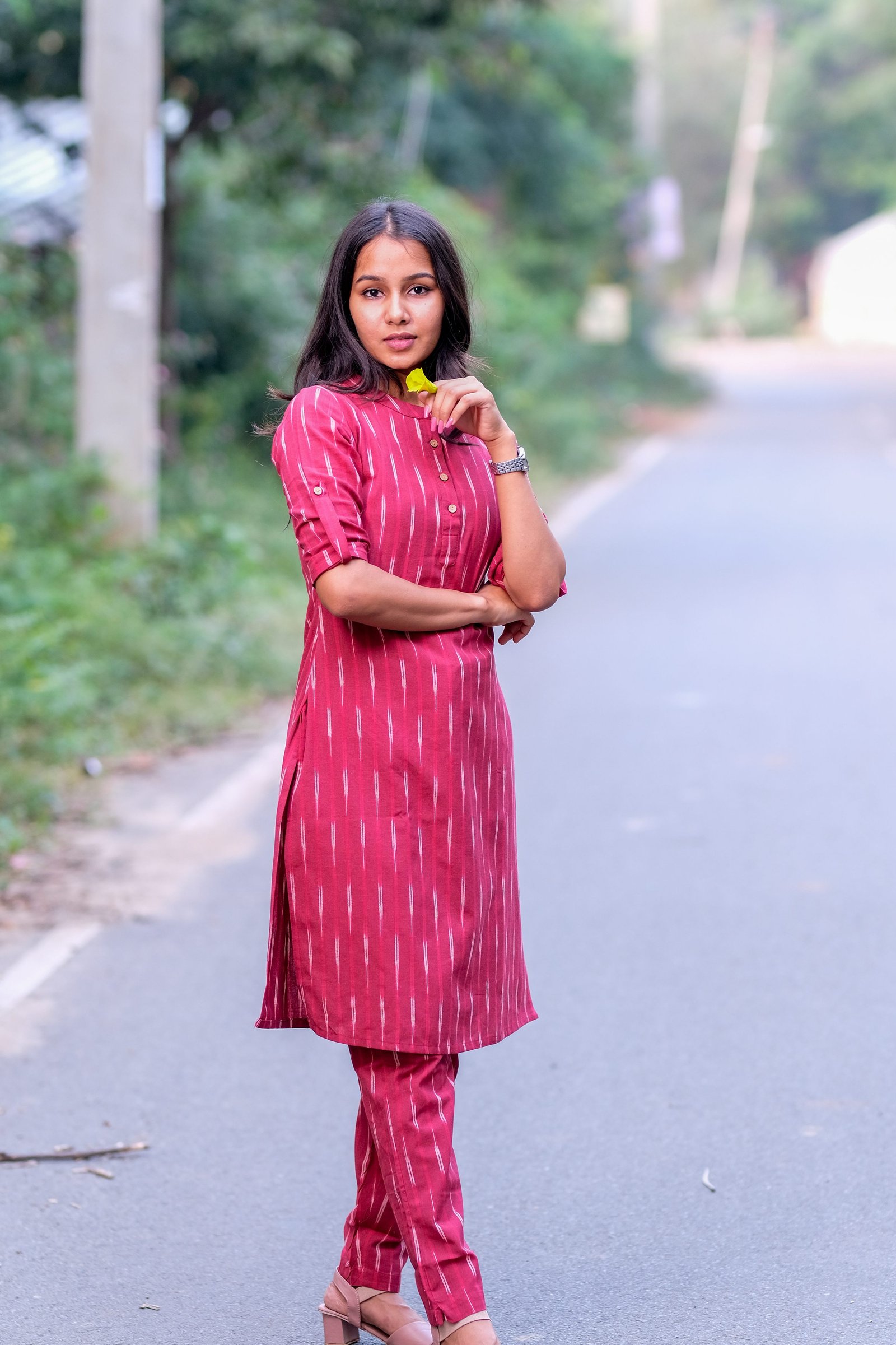Red Ikkat Co-ord 