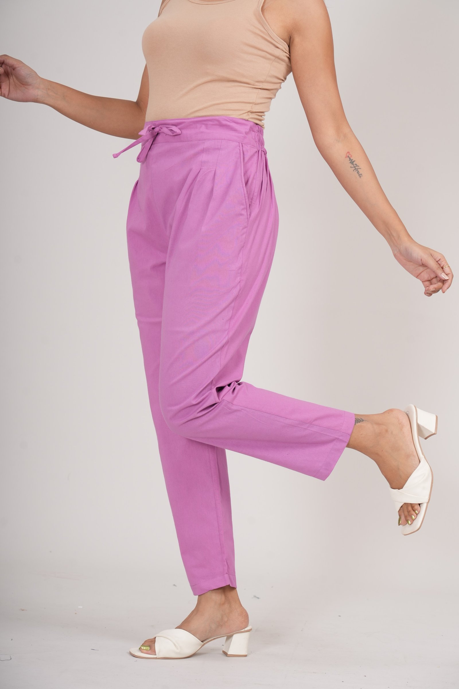Sidaraa Cotton Pant (Pink)