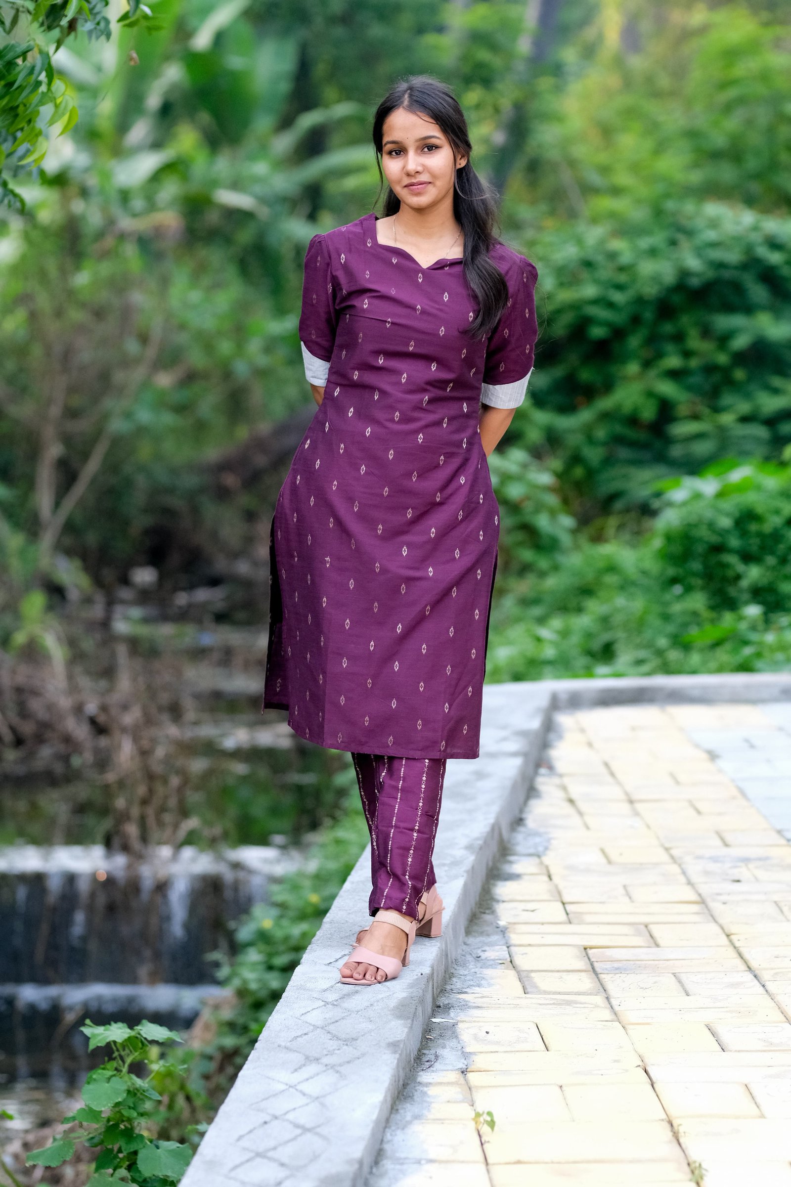 Purple Silver Salwar Set