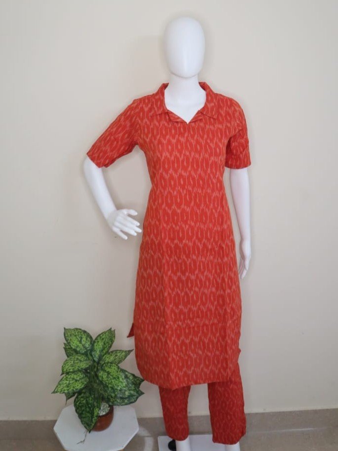 Orange Ikkat (Co-ord)