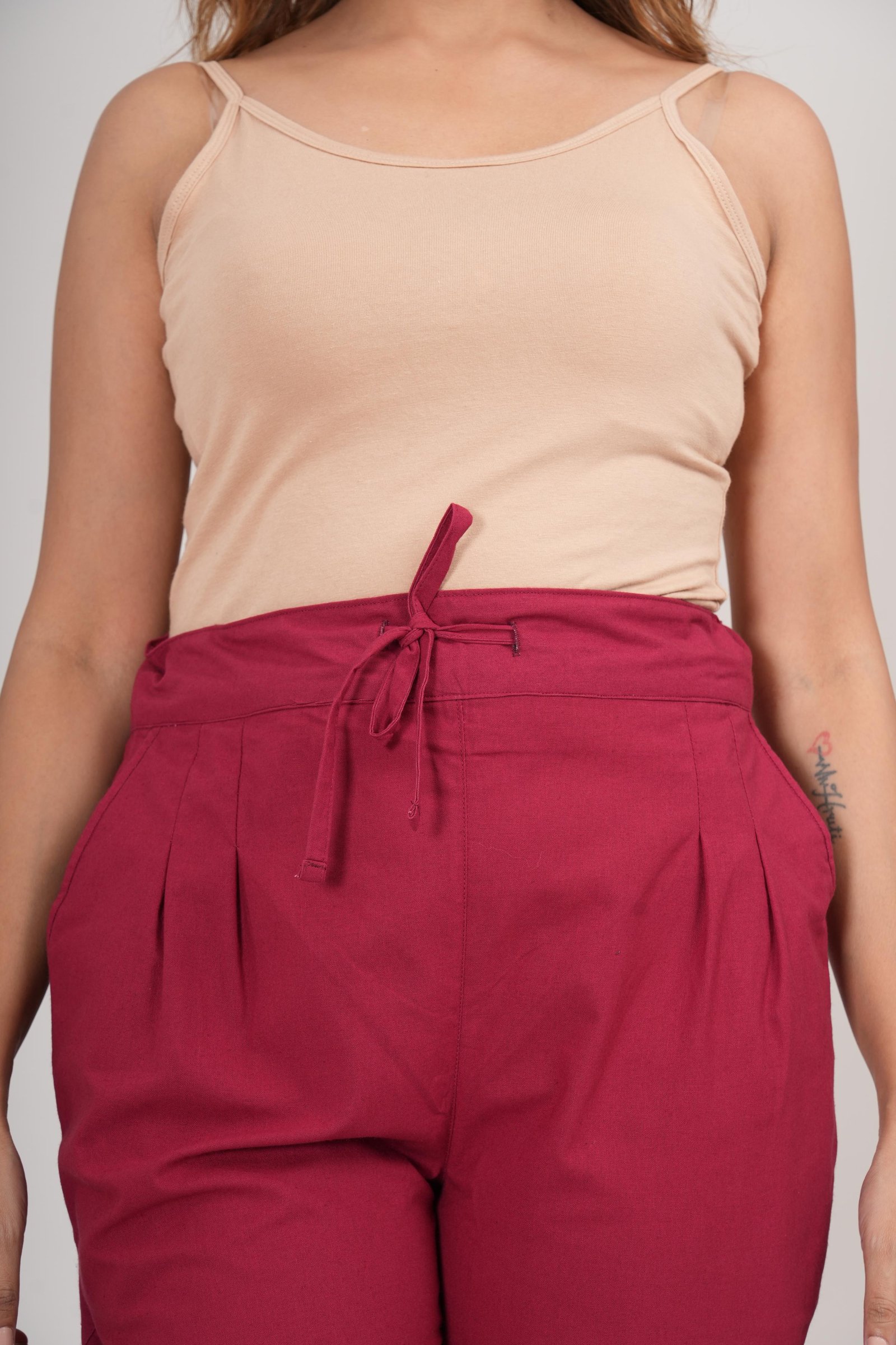 Sidaraa Cotton Pant (Red)