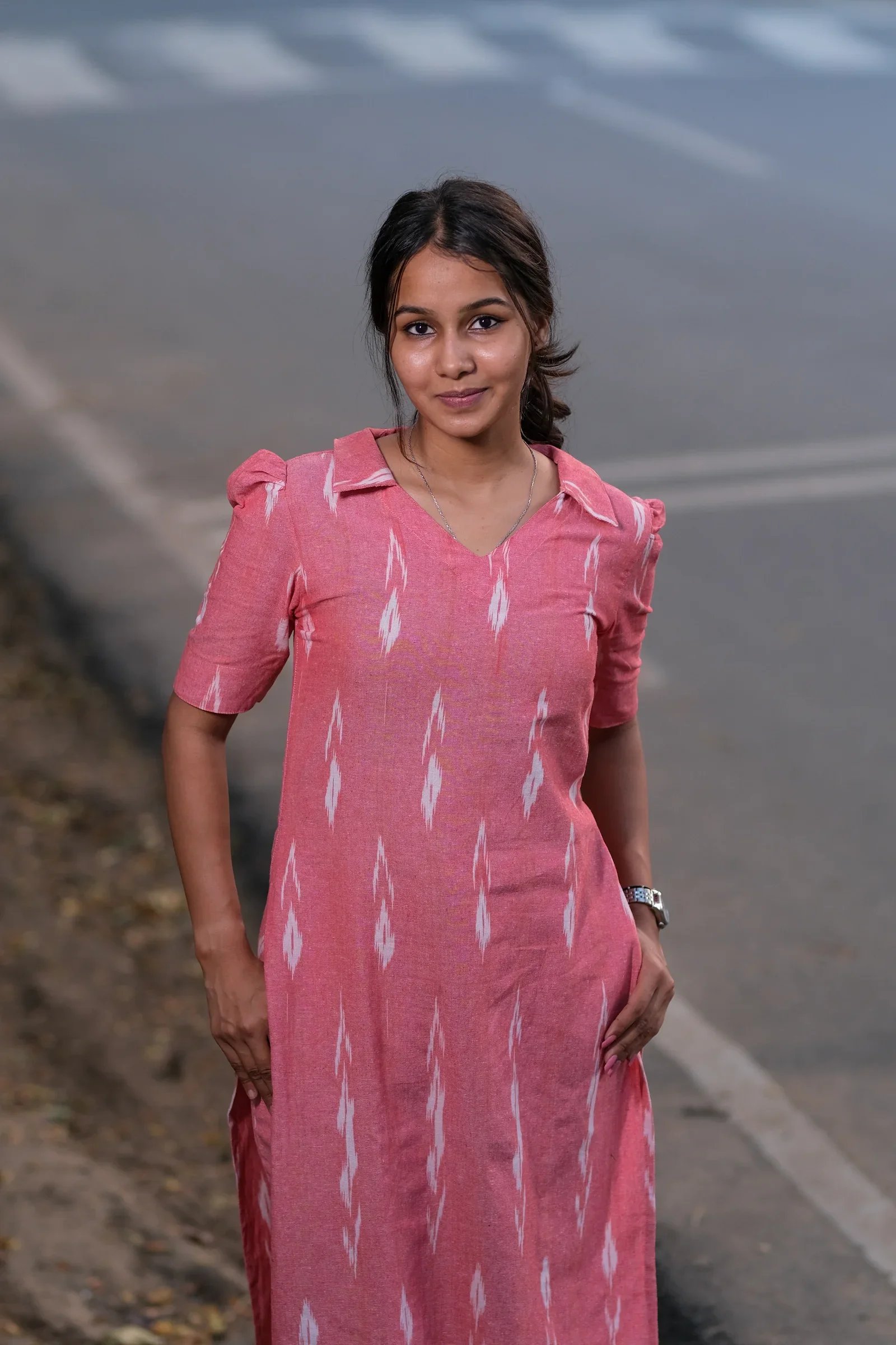 Pink Ikkat Co-Ord