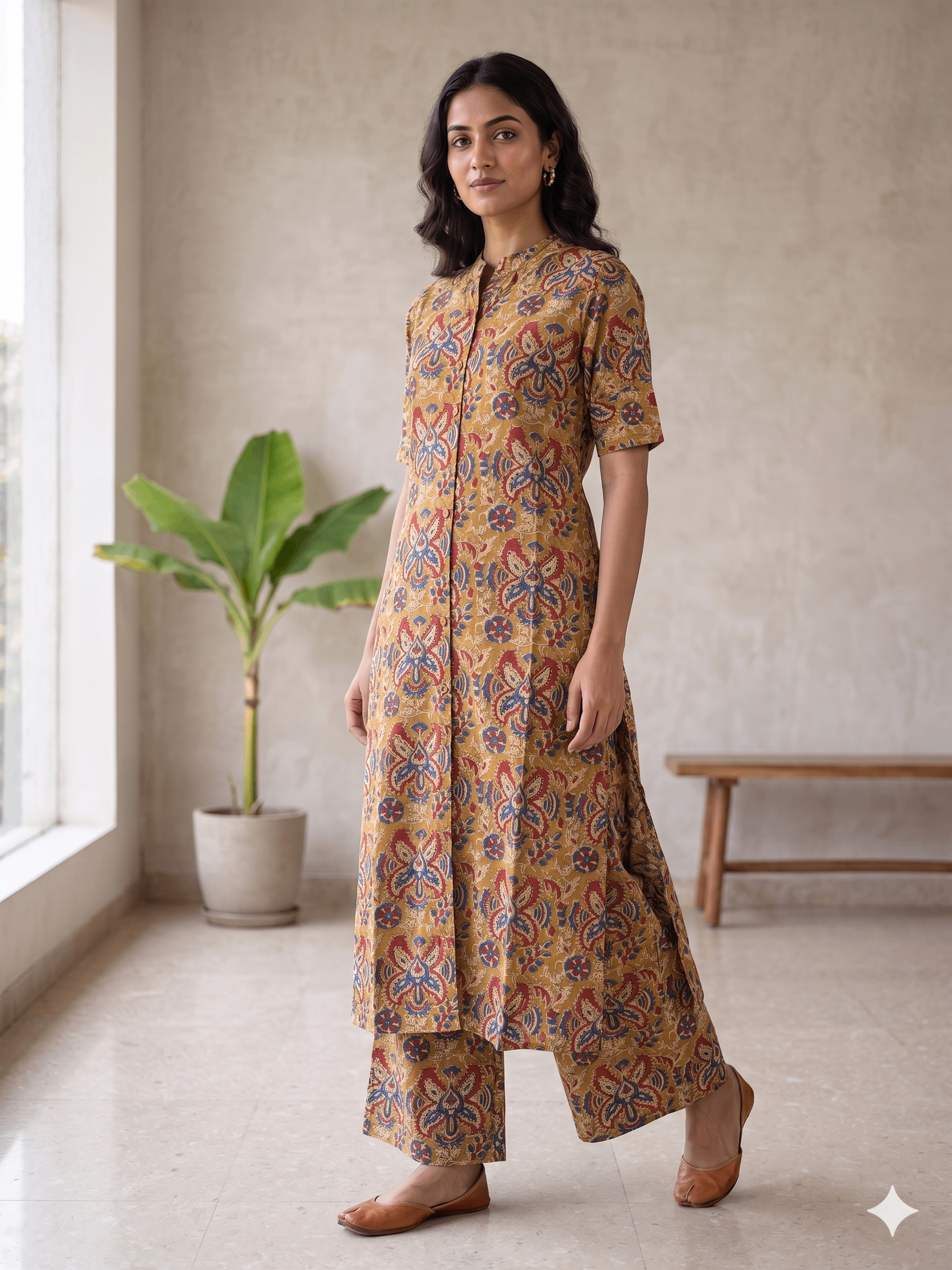 Yellow Kalamkari Co-Ord