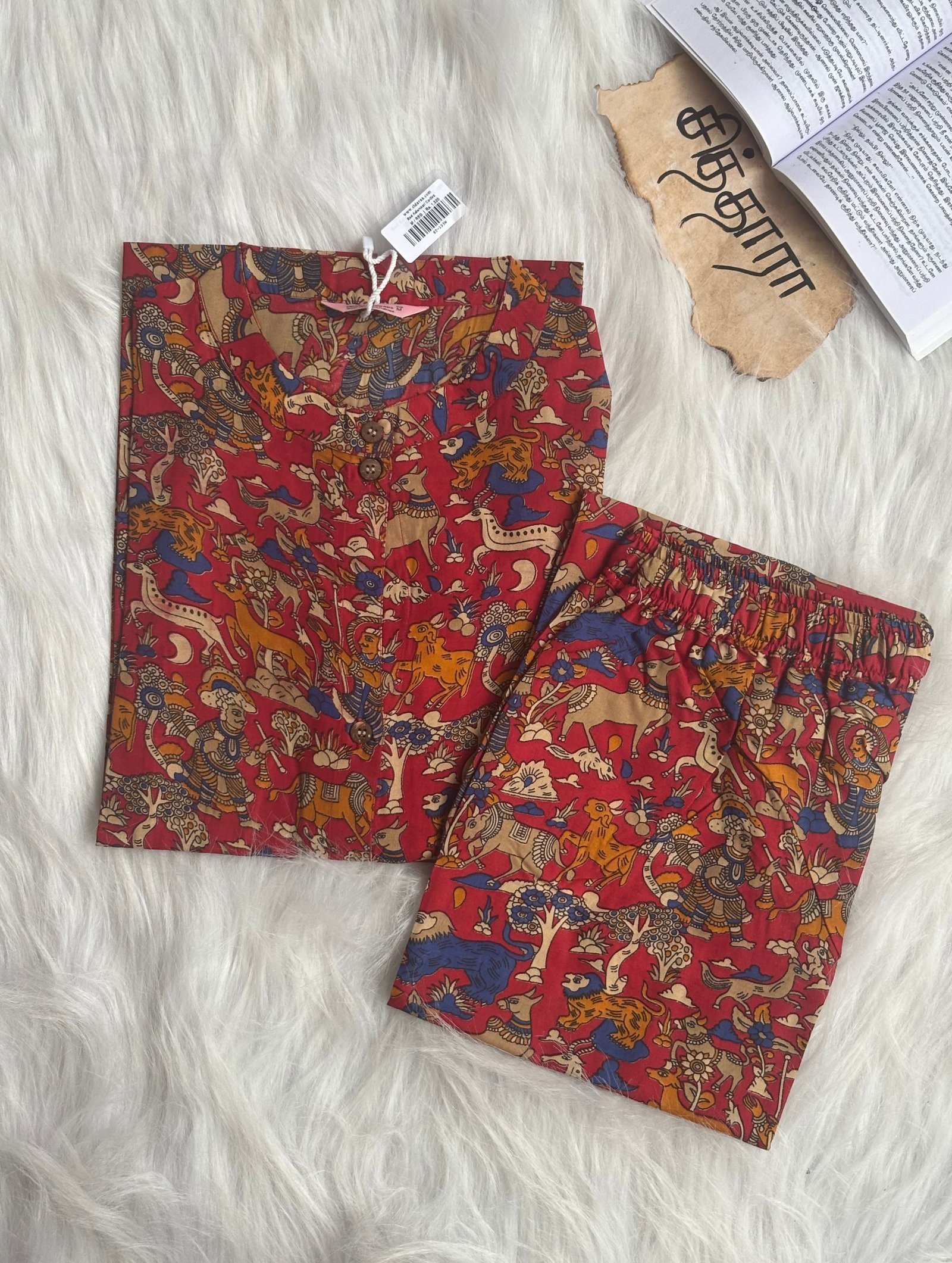 Red Kalamkari Co-Ord 
