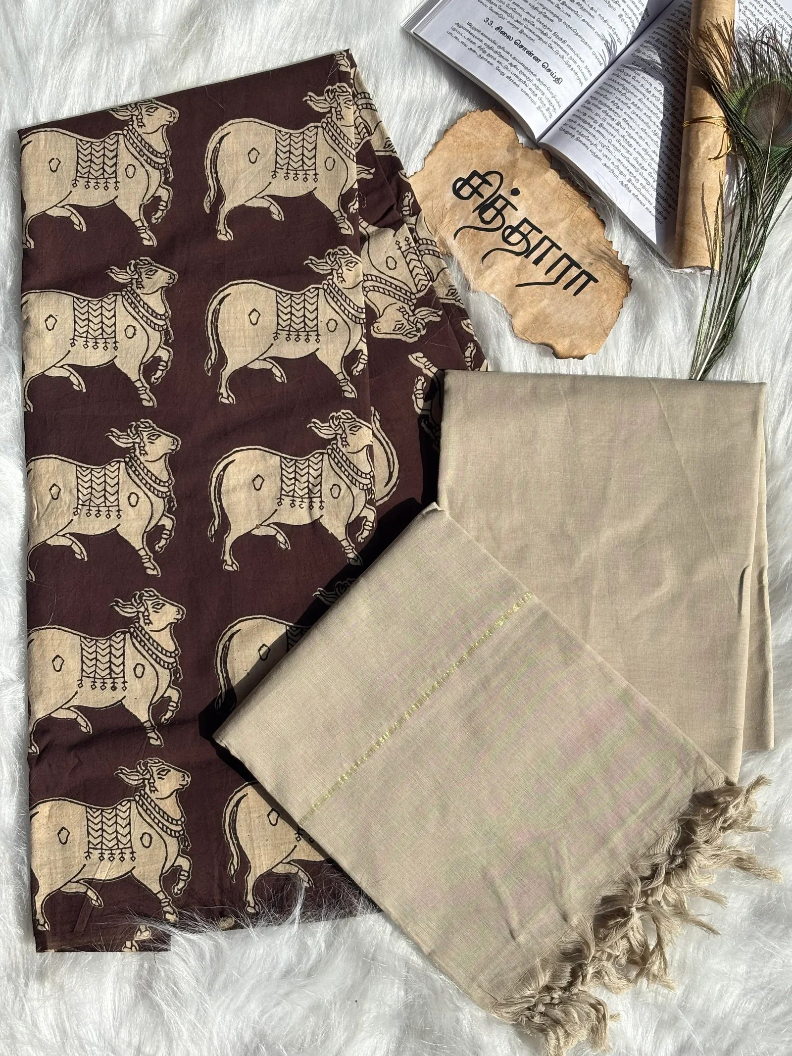 Pichwai Cotton Set (Unstitched)